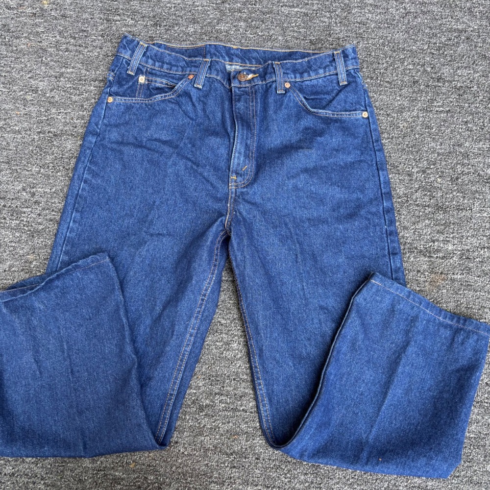 Vintage Levis 505 Orange Tab Jeans Mens 36x31 Regular Straight Leg Blue Denim